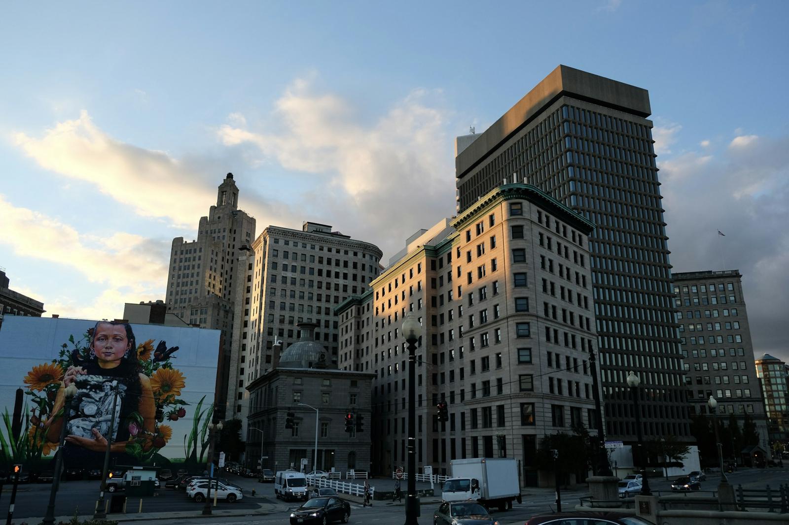 Office buildings in downtown Providence
